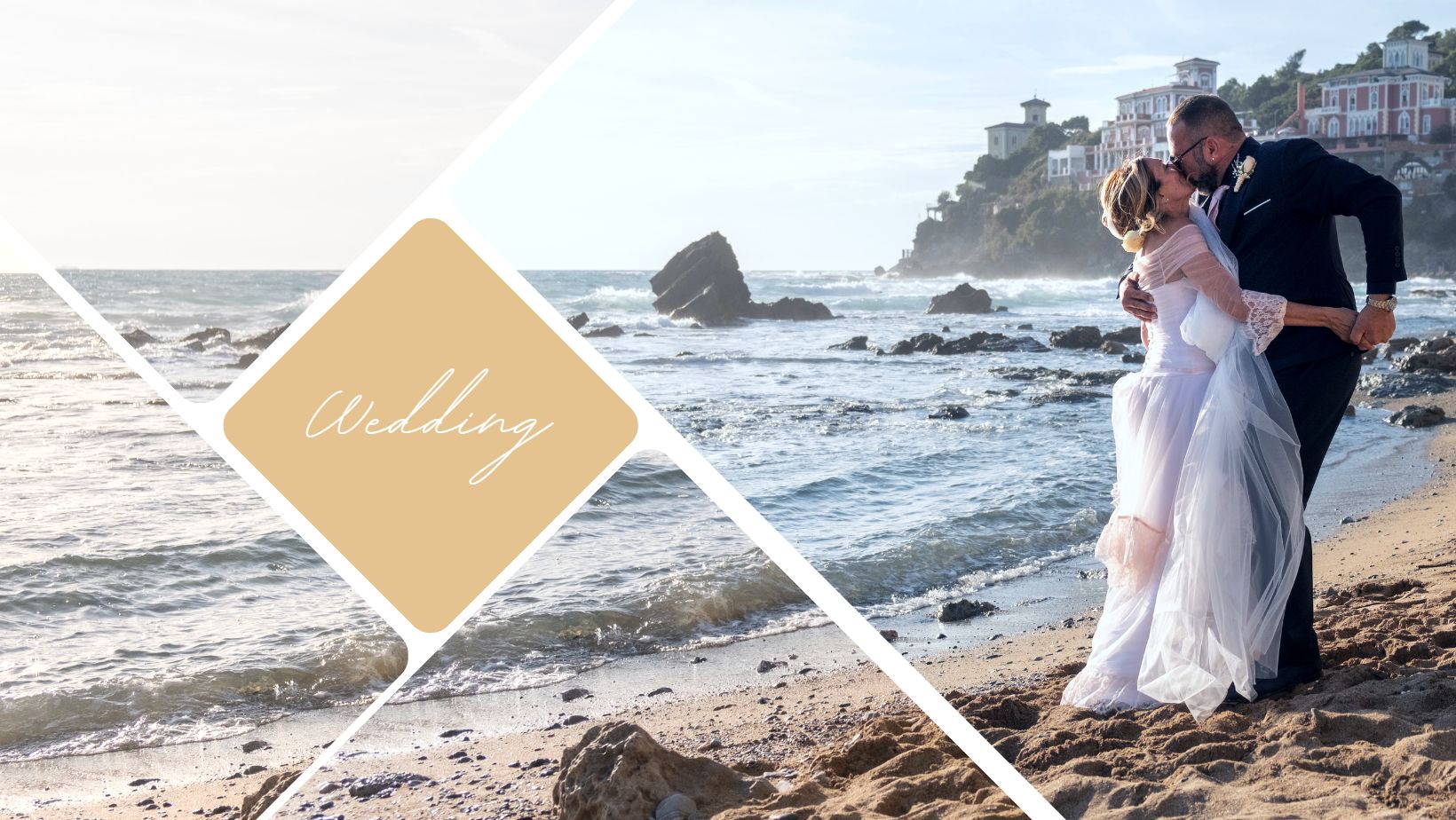 Gray Beige Minimalist Aesthetic Spring Vibes Photo Collage Facebook Cover